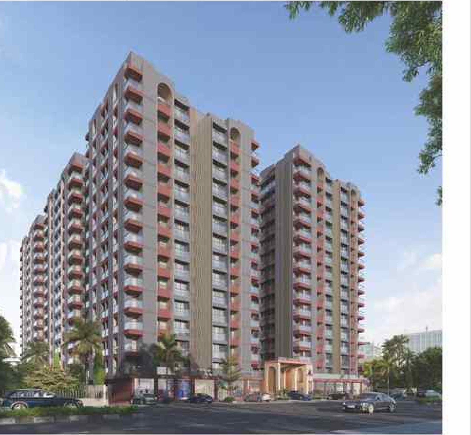 Shree Krishna Sparsh residential tower in Dindoli, Surat