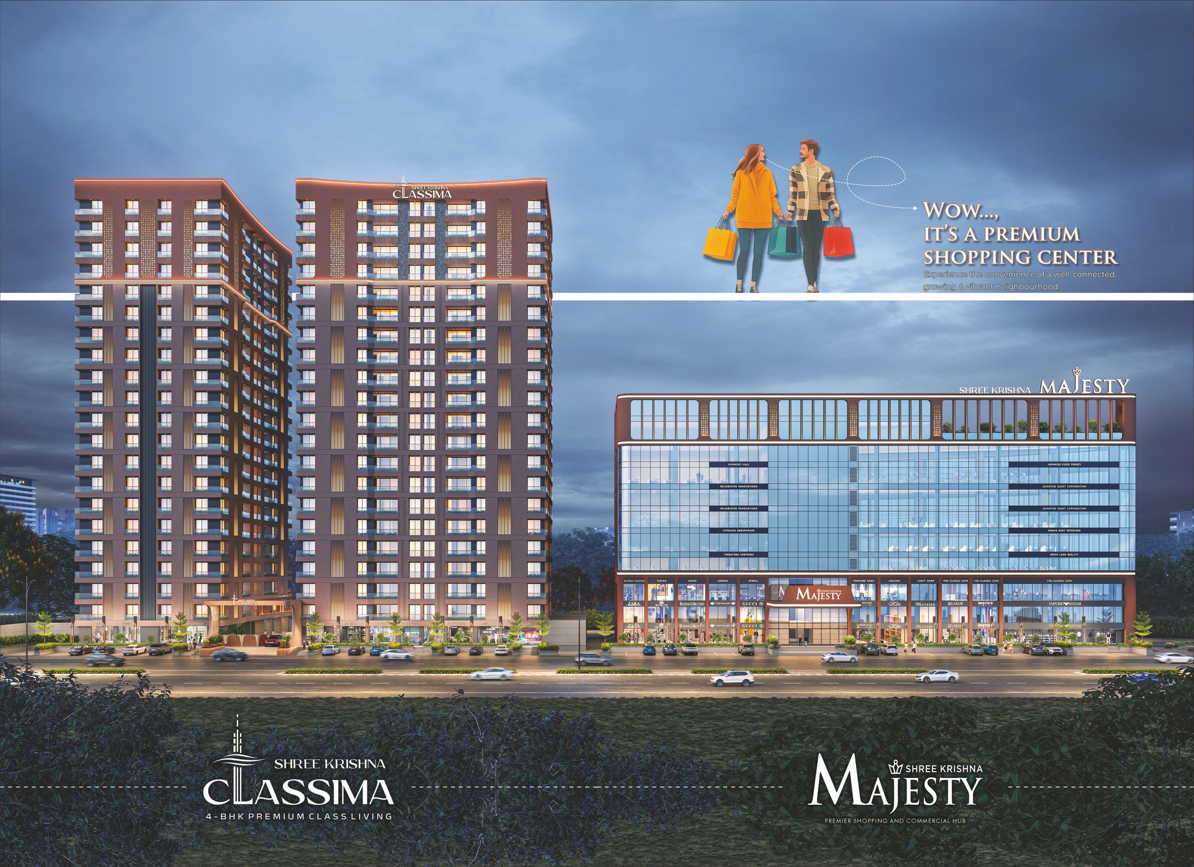 Shree Krishna Classima residences beside Shree Krishna Majesty